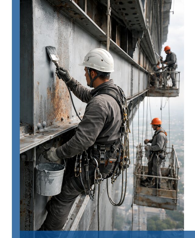 Покраска металлоконструкций на высоте в Ефремах профессионально