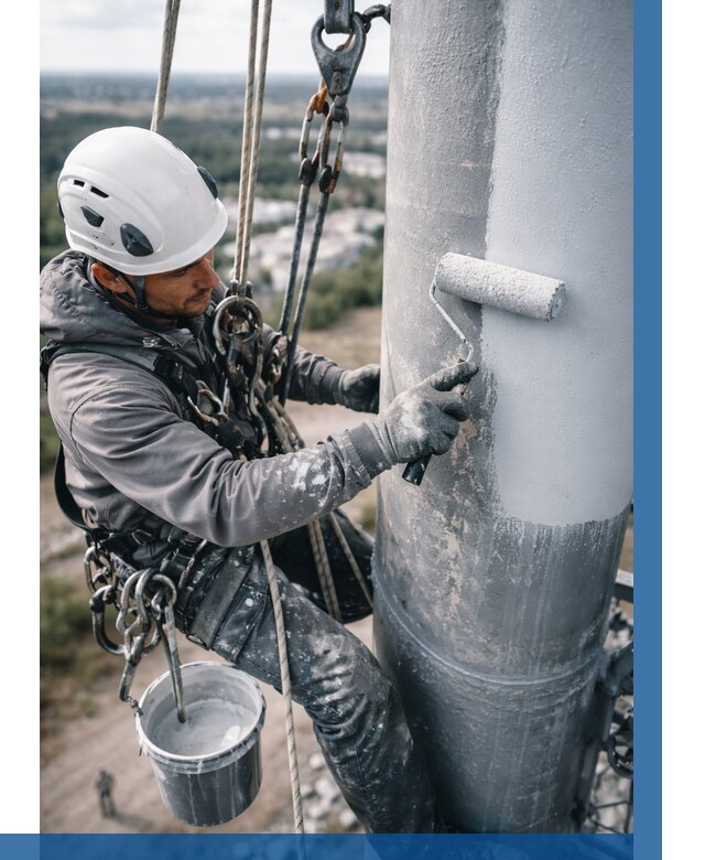 Покраска мачт связи под ключ в Ефремах от 871 р. | ВЫСОТНИК-Фрм