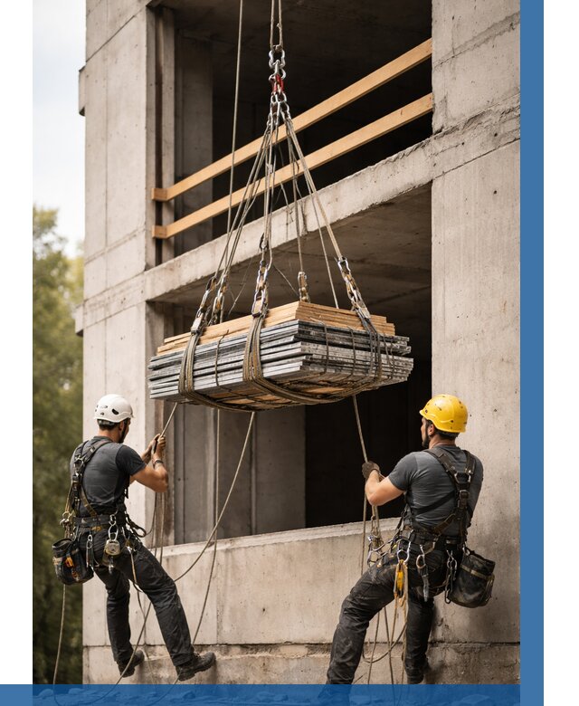 Подъем материала на этаж веревками в Ефремах от 1537 р. | ВЫСОТНИК-Фрм