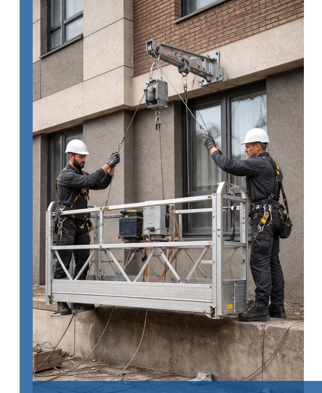 Монтаж и подъем фасадной люльки в Ефремах с гарантией безопасности