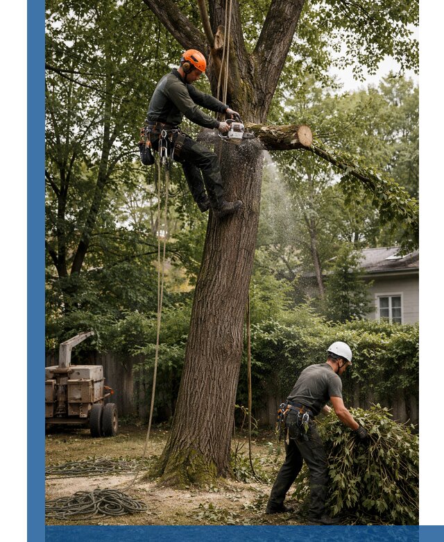 Кронирование деревьев в Ефремах, безопасная высотная обрезка