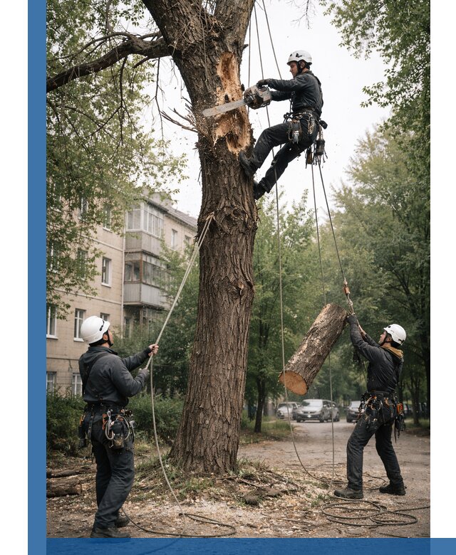 Срочное удаление аварийных деревьев в Ефремах с гарантией безопасности