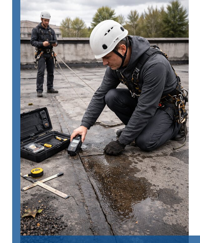 Обследование кровли на протечки и выявление дефектов в Ефремах