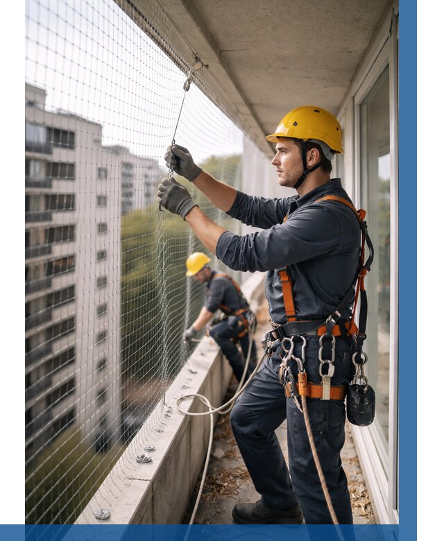 Монтаж сетки от птиц в Ефремах от 4610 р. | ВЫСОТНИК-Фрм